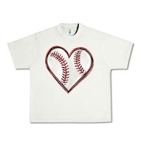 Pistachio baseball heart Urban Heavy Tee - texasbilliewilder