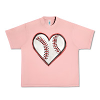 Salmon baseball heart Urban Heavy Tee - texasbilliewilder