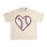 Sandshell baseball heart Urban Heavy Tee - texasbilliewilder