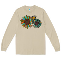 Mushroom western sunflowers Long Sleeve Tee - RanaPortraitStore