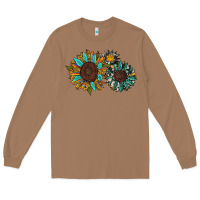 Toasted Coconut western sunflowers Long Sleeve Tee - RanaPortraitStore