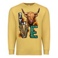 Antique Gold love long haired cow Premium Sweatshirt - Jasminsmagicworld