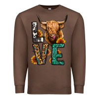Chestnut love long haired cow Premium Sweatshirt - Jasminsmagicworld