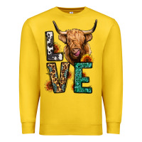 Lemon love long haired cow Premium Sweatshirt - Jasminsmagicworld