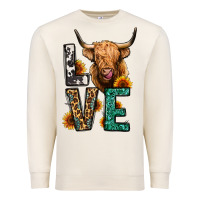 Sandshell love long haired cow Premium Sweatshirt - Jasminsmagicworld