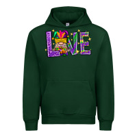 Forest Green Mardi Gras Love With Gnome Urban Hoodie - BundleAndBundleShop