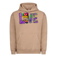 Pigment Burro Mardi Gras Love With Gnome Urban Hoodie - BundleAndBundleShop