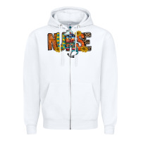 White nurse western Zipper Hoodie - RacoonDesign