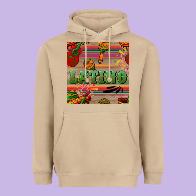 Latino Seamless Pattern Heavyweight Hoodie Designed By Bundleandbundleshop