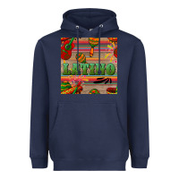 Navy latino seamless pattern Heavyweight Hoodie - BundleAndBundleShop