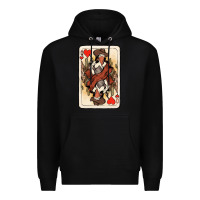 Black queen of hearts cowgirl Premium Hoodie - NancyCooperArtShop