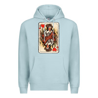 Blue Mist queen of hearts cowgirl Premium Hoodie - NancyCooperArtShop