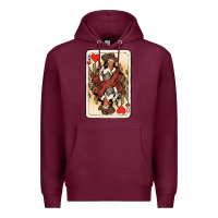Burgundy queen of hearts cowgirl Premium Hoodie - NancyCooperArtShop