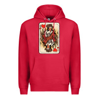Cardinal queen of hearts cowgirl Premium Hoodie - NancyCooperArtShop