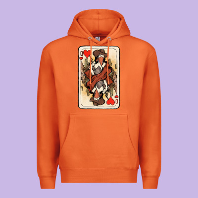 Queen Of Hearts Cowgirl Premium Hoodie Designed By Nancycooperartshop