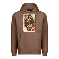 Chestnut queen of hearts cowgirl Premium Hoodie - NancyCooperArtShop