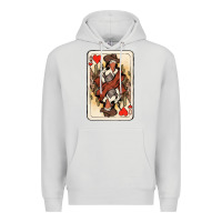 Dove Grey queen of hearts cowgirl Premium Hoodie - NancyCooperArtShop