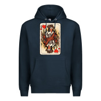 Navy queen of hearts cowgirl Premium Hoodie - NancyCooperArtShop
