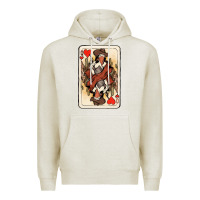 Oatmeal Heather queen of hearts cowgirl Premium Hoodie - NancyCooperArtShop