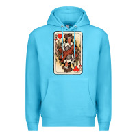Ocean Blue queen of hearts cowgirl Premium Hoodie - NancyCooperArtShop