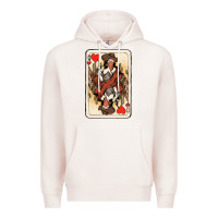 Pale Pink queen of hearts cowgirl Premium Hoodie - NancyCooperArtShop