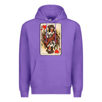 Purple queen of hearts cowgirl Premium Hoodie - NancyCooperArtShop