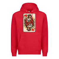Red queen of hearts cowgirl Premium Hoodie - NancyCooperArtShop