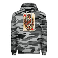 Slate Camo queen of hearts cowgirl Premium Hoodie - NancyCooperArtShop