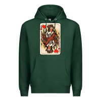 Sports Green queen of hearts cowgirl Premium Hoodie - NancyCooperArtShop