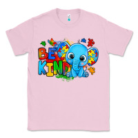 Bubblegum Pink be kind autism elephant Classic Tee - Zillion Design Studio