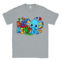 Heather Grey be kind autism elephant Classic Tee - Zillion Design Studio