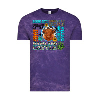 Cloud Purple highland cattle Vintage Tee - texasbilliewilder