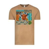 Vintage Camel highland cattle Vintage Tee - texasbilliewilder