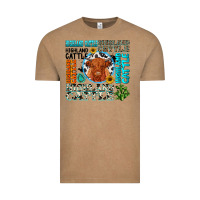 Vintage Coffee highland cattle Vintage Tee - texasbilliewilder