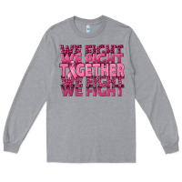 Heather Grey Together We Fight Long Sleeve Tee - texasbilliewilder