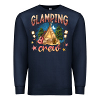 Navy glamping crew Premium Sweatshirt - NancyCooperArtShop