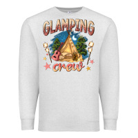 Oatmeal Heather glamping crew Premium Sweatshirt - NancyCooperArtShop