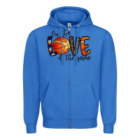 True Royal for the love of the game basketball Zipper Hoodie - CowhideDigitalArt