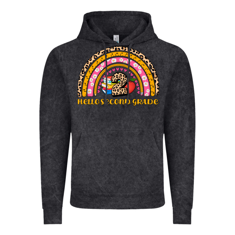 Back To School Rainbow Hello Second Grade Vintage Hoodie by AdoDesignShop | Teevron