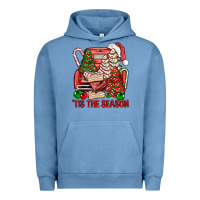 Pigment Pebble Blue Tis The Season Christmas Cakes Truck Urban Hoodie - BundleAndBundleShop