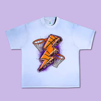 Basketball Lightning Bolt Urban Heavy Tee Designed By Zillion Design Studio