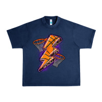 Navy basketball lightning bolt Urban Heavy Tee - Zillion Design Studio