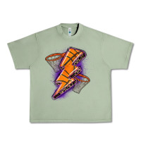 Oil Green basketball lightning bolt Urban Heavy Tee - Zillion Design Studio