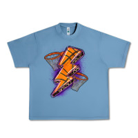 Pebble Blue basketball lightning bolt Urban Heavy Tee - Zillion Design Studio