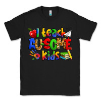 Black i teach ausome kids autism teacher Classic Tee - Zillion Design Studio