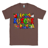 Chestnut i teach ausome kids autism teacher Classic Tee - Zillion Design Studio