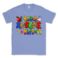 Colony Blue i teach ausome kids autism teacher Classic Tee - Zillion Design Studio