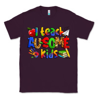 Plum i teach ausome kids autism teacher Classic Tee - Zillion Design Studio