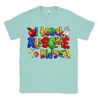 Seafoam i teach ausome kids autism teacher Classic Tee - Zillion Design Studio