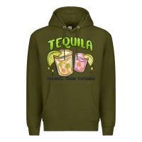 Army Green tequila cheaper than therapy Premium Hoodie - MaliasSmallBusiness